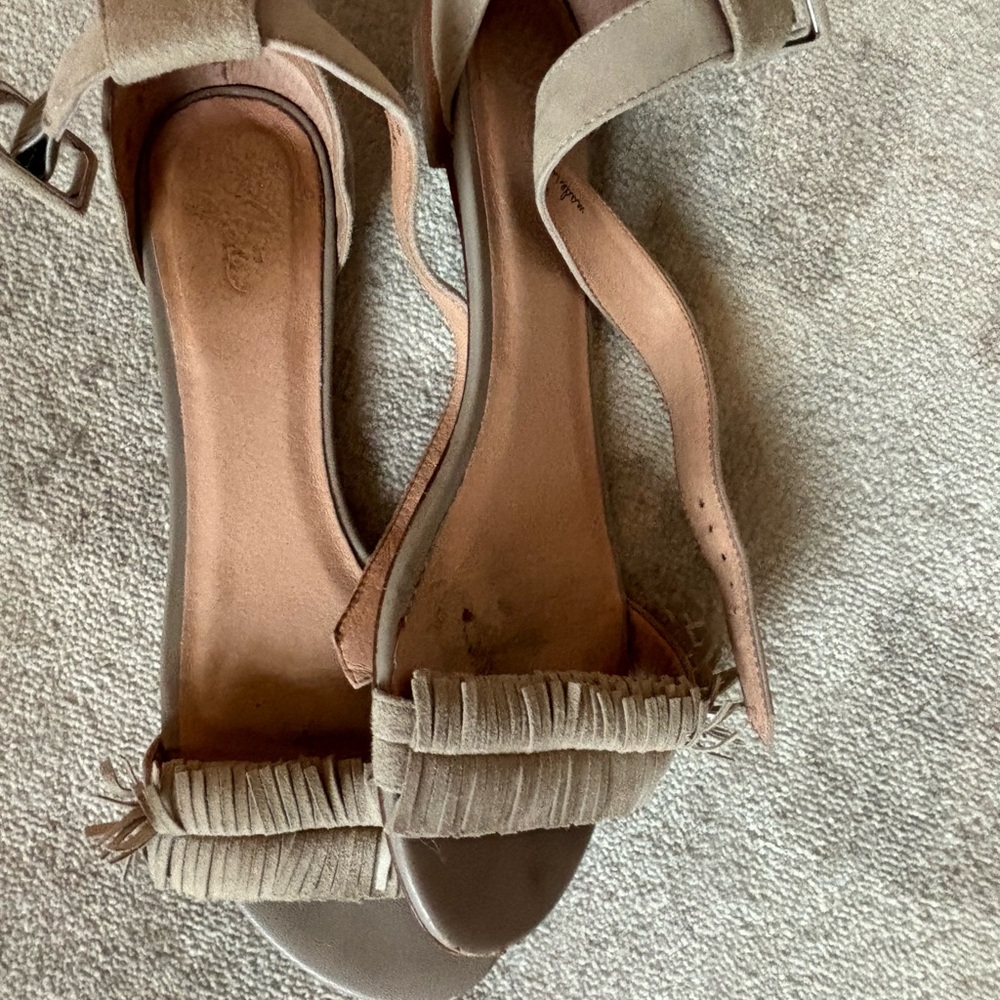 Joie Grey Tassle Sandals